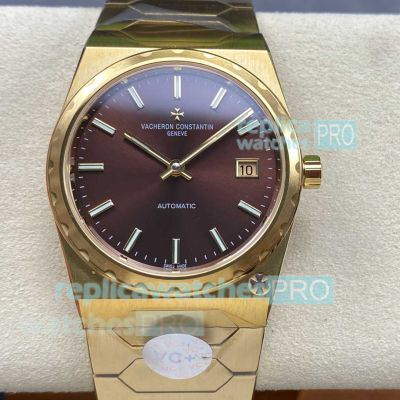 VC+ Factory Swiss Clone Vacheron Constantin Brown Dial Historiques 222 Gold Watch 